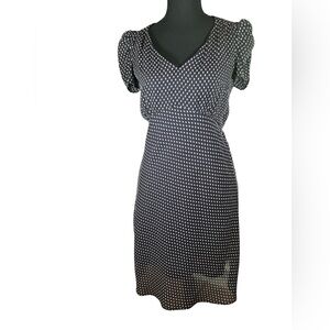 H & M Elegant Black and White Polka Dot Dress | Size 4